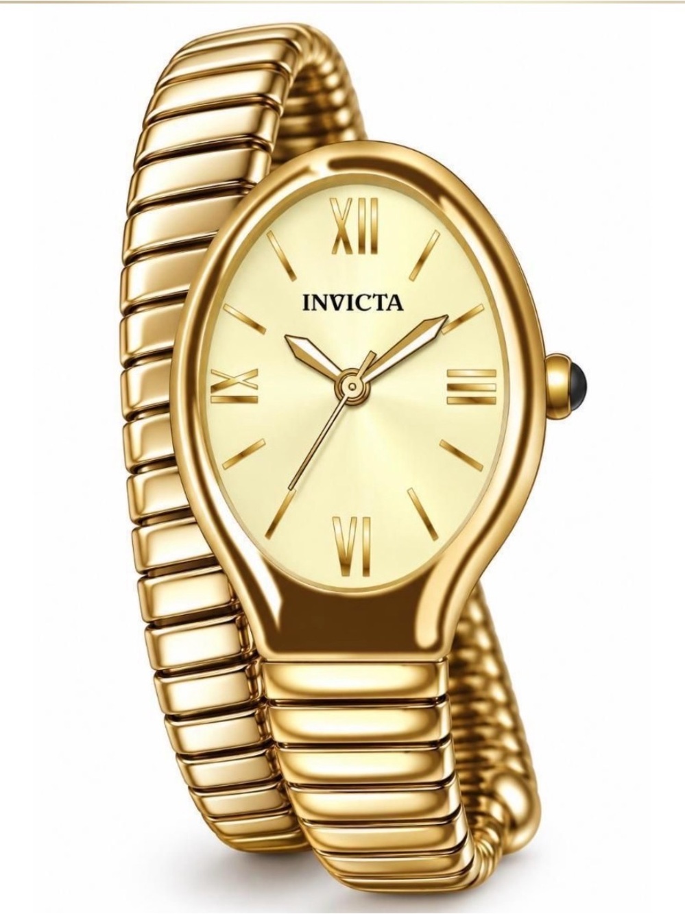 Invicta Gold Women's Coil Bracelet Watch with Champagne Dial